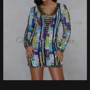 Sequins Long sleeve dress